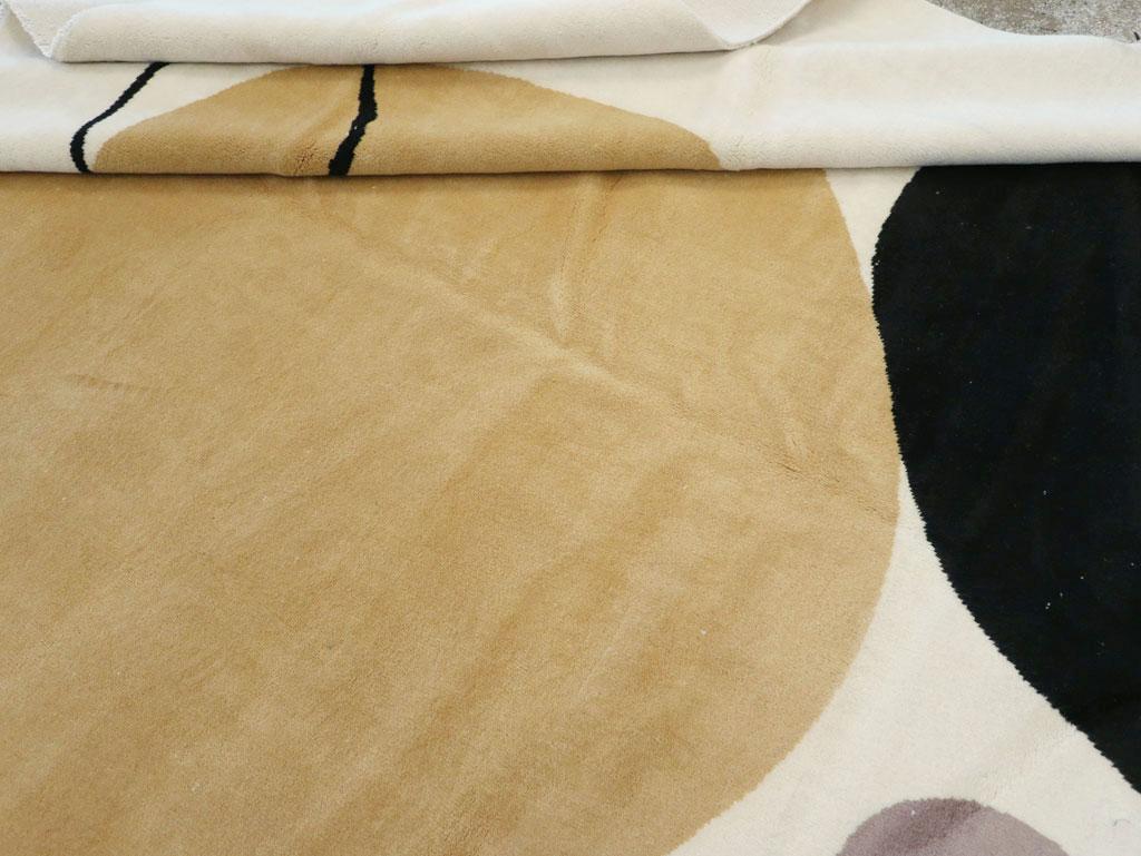 Contemporary Turkish Abstract Style Raumgröße Teppich (Wolle) im Angebot