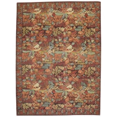 Contemporary Turkish Besserabian Floral Autumn Carpet