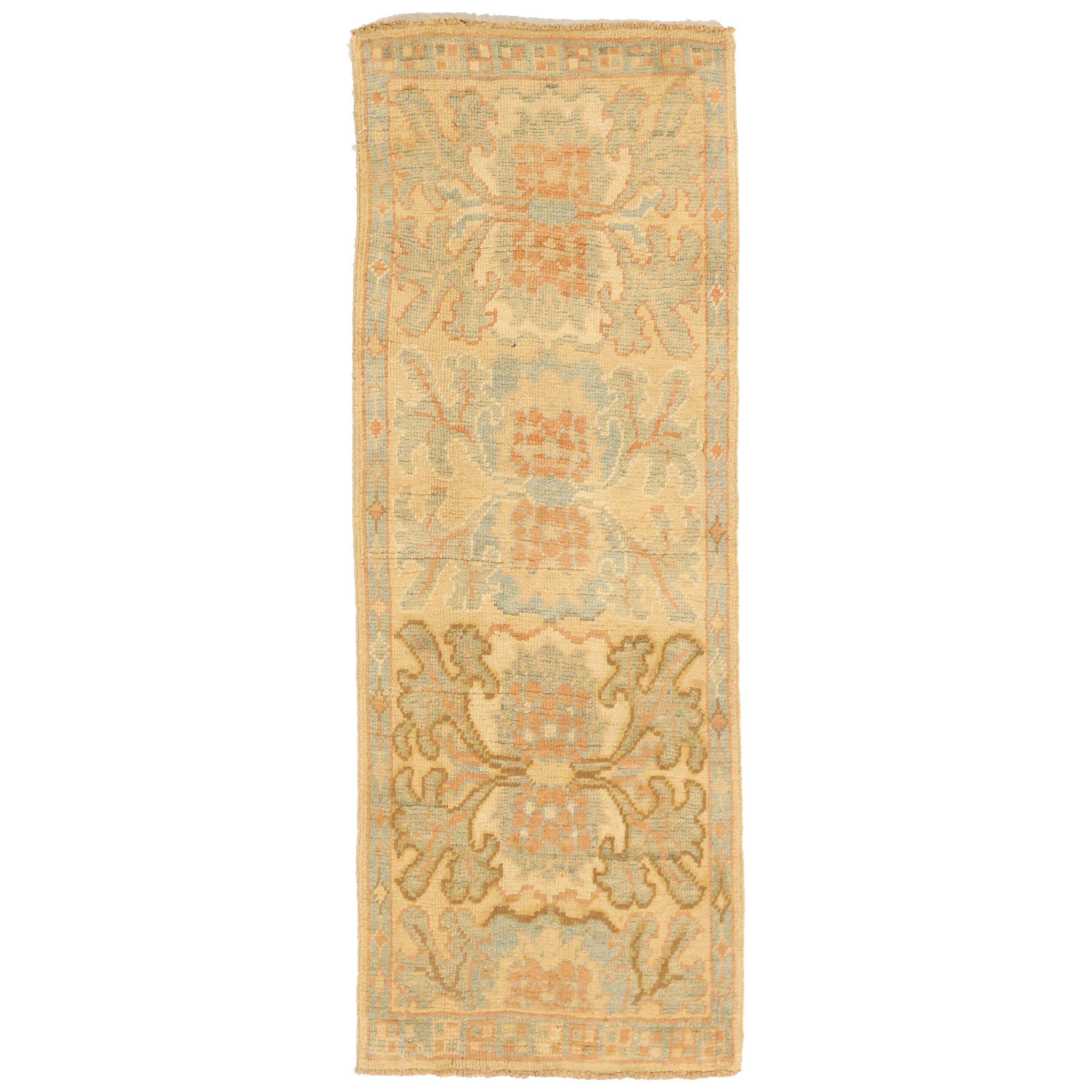 New Turkish Donegal Rug with Blue and Brown Botanical Details For Sale