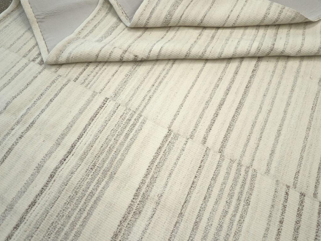 Alfombra Turca Contemporánea Kilim de Tejido Plano en Beige en venta 2
