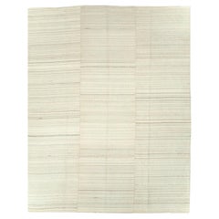 Tappeto turco contemporaneo a tessitura piatta Kilim di colore beige per ambienti