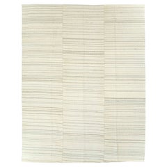 Tappeto turco contemporaneo a tessitura piatta Kilim di colore beige per ambienti