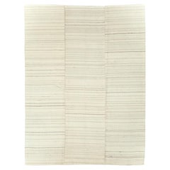 Tappeto turco contemporaneo a tessitura piatta Kilim di piccole dimensioni in Beige
