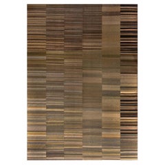 Zeitgenössischer türkischer Kilim-Teppich - Moderner Minimalismus in Erde von Doris Leslie Blau