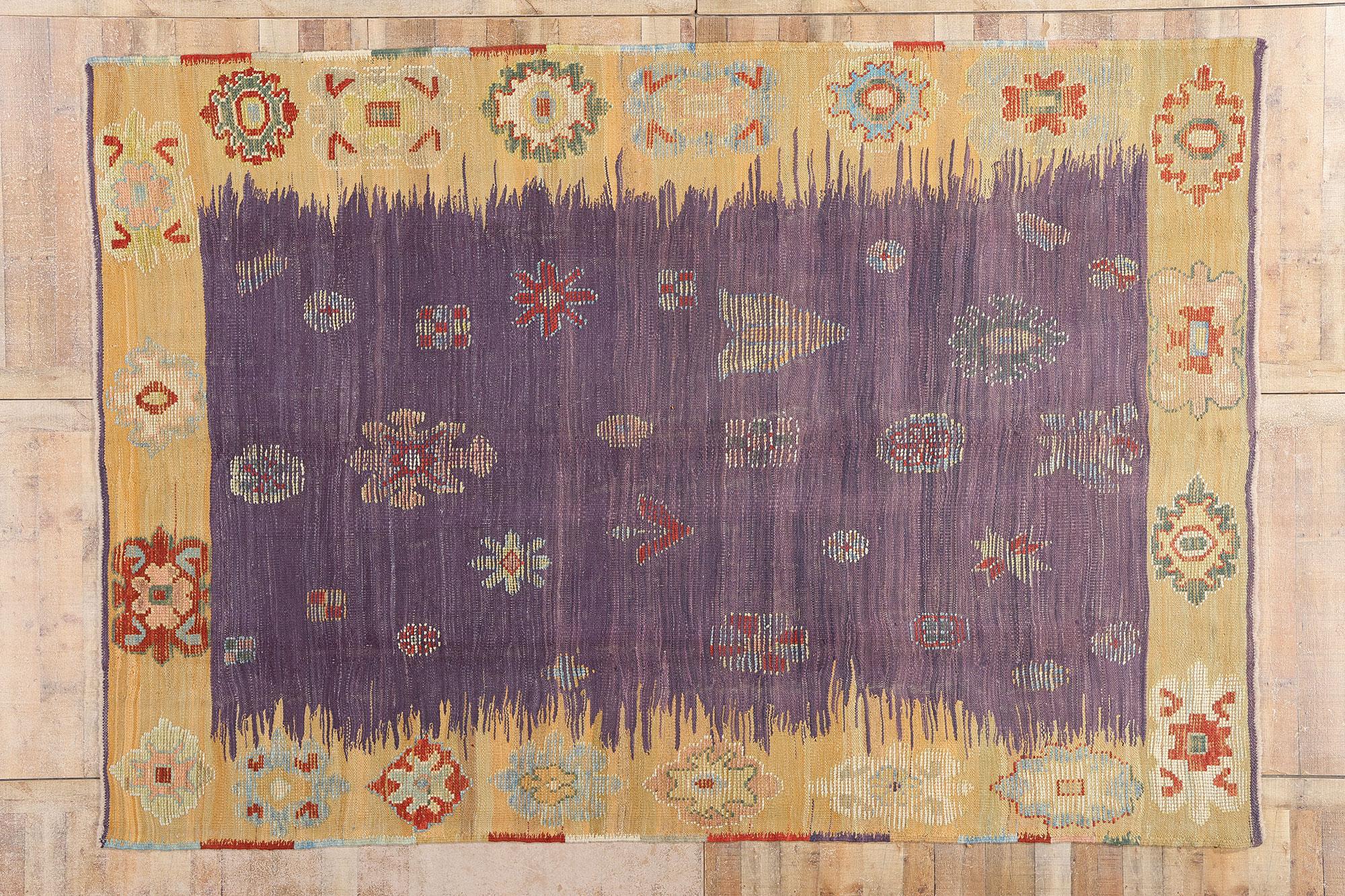 Zeitgenössischer türkischer Kelim-Teppich im Stammesstil im Angebot 2