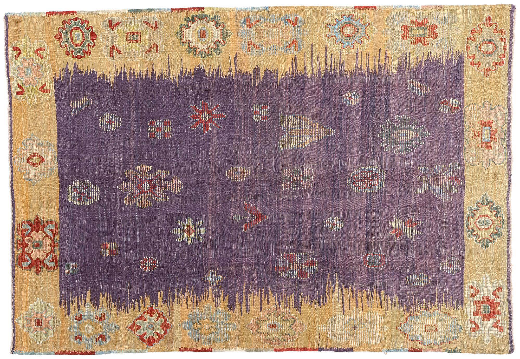 Zeitgenössischer türkischer Kelim-Teppich im Stammesstil im Angebot 3