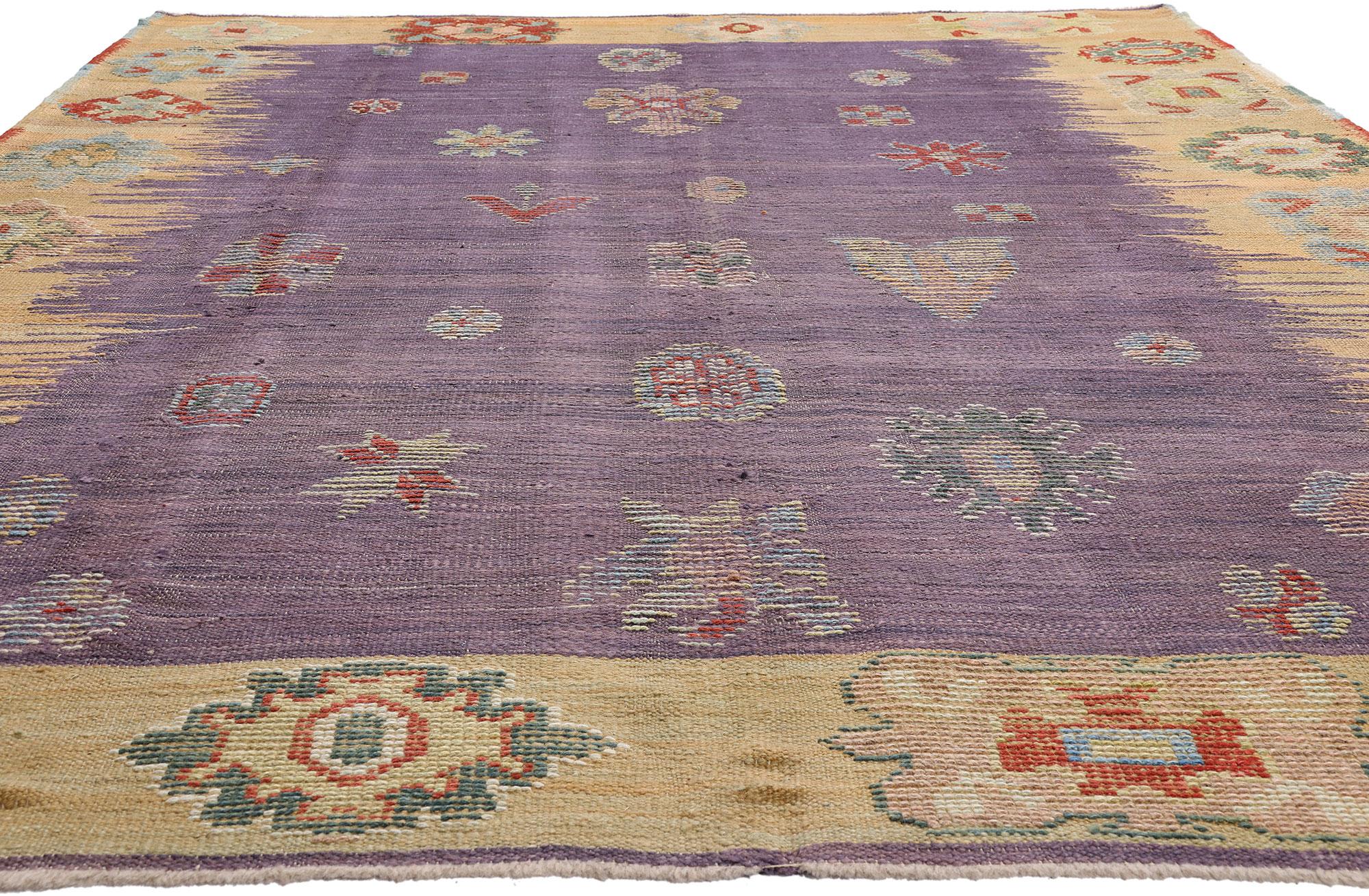 Zeitgenössischer türkischer Kelim-Teppich im Stammesstil (Handgewebt) im Angebot