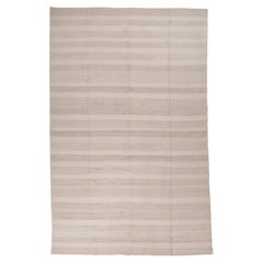 Contemporary Turkish Large Sumak Rug Made with Recycled Hemp