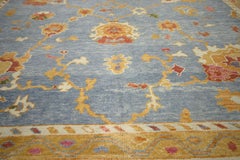 New Contemporary Turkish Oushak Area Rug with Modern Coastal Style