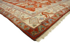 Contemporary Turkish Oushak Area Rug with Modern Style in Classic Pattern