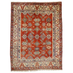 Retro Contemporary Turkish Oushak Area Rug with Modern Style in Classic Pattern
