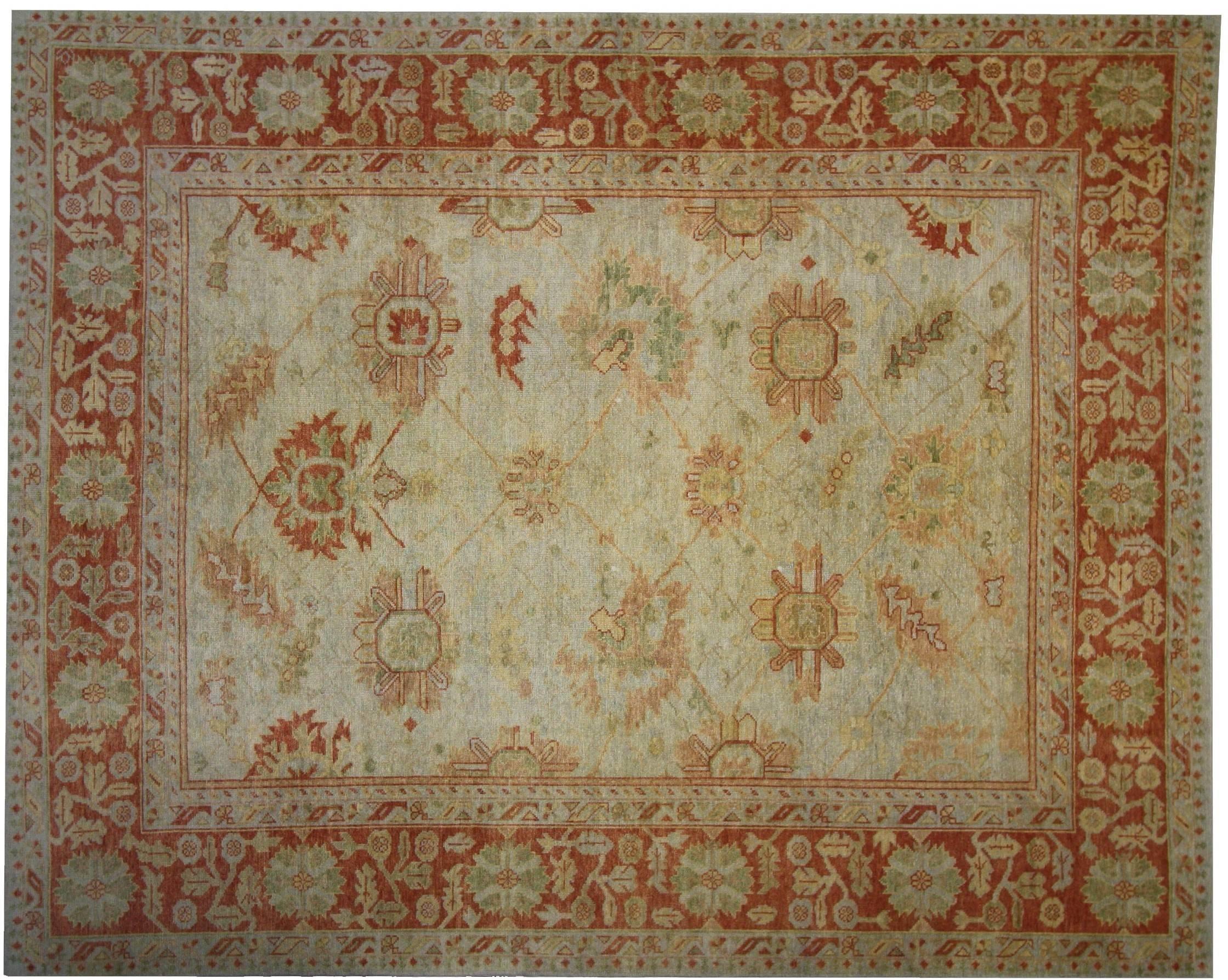 New Contemporary Turkish Oushak Area Rug with Spanish Colonial Style For Sale 3