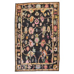 Contemporary Turkish Oushak Inspired Multicolor Rug