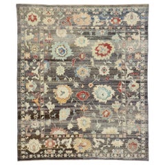 Contemporary Turkish Oushak Rug with Eclectic Regency or Modern Venetian Style