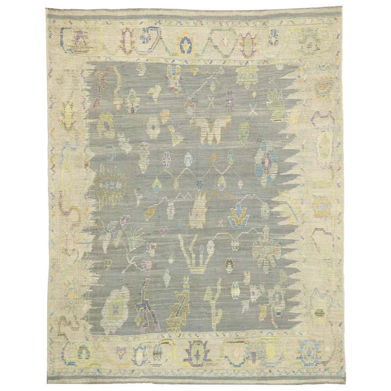 Contemporary Turkish Kilim Rug with Modern Parisian Style, Texture Area ...
