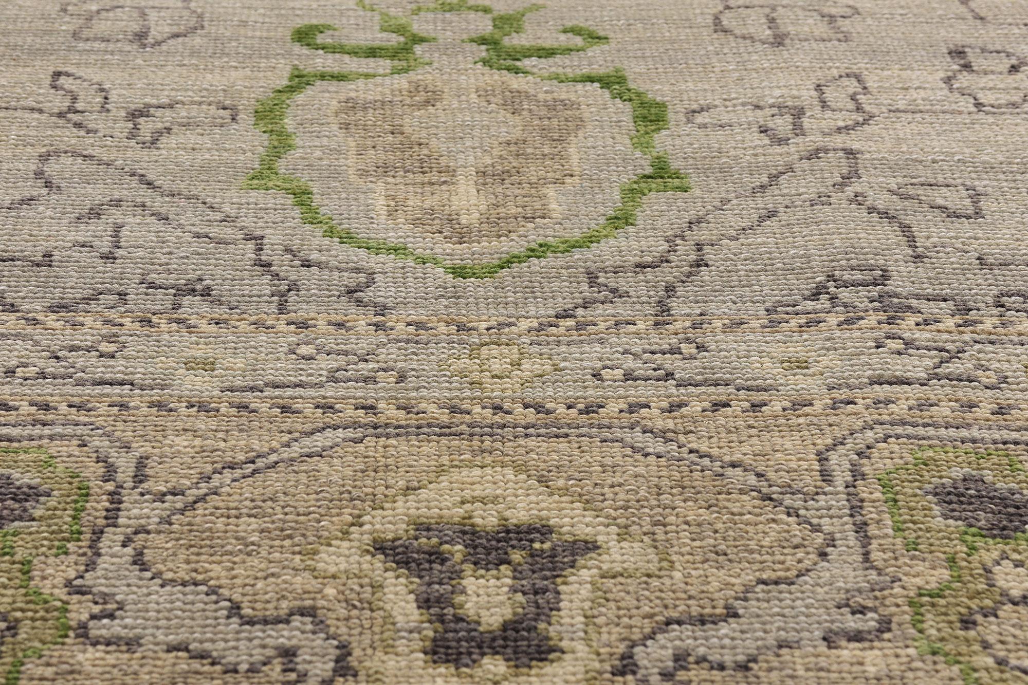 Zeitgenössischer türkischer Oushak-Teppich im modernen Stil im Angebot 3