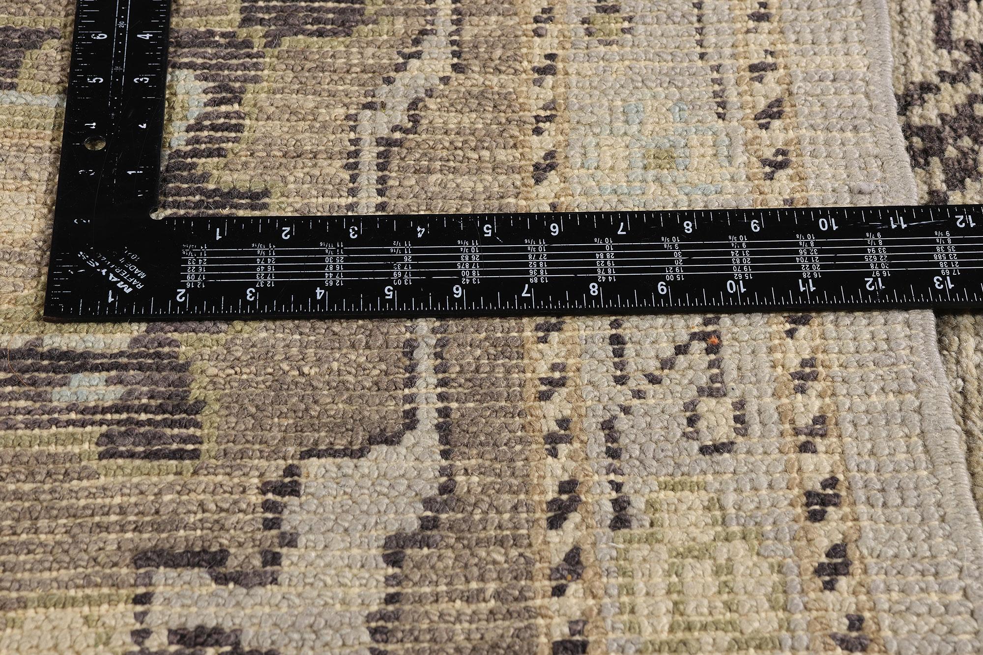 Zeitgenössischer türkischer Oushak-Teppich im modernen Stil im Angebot 6