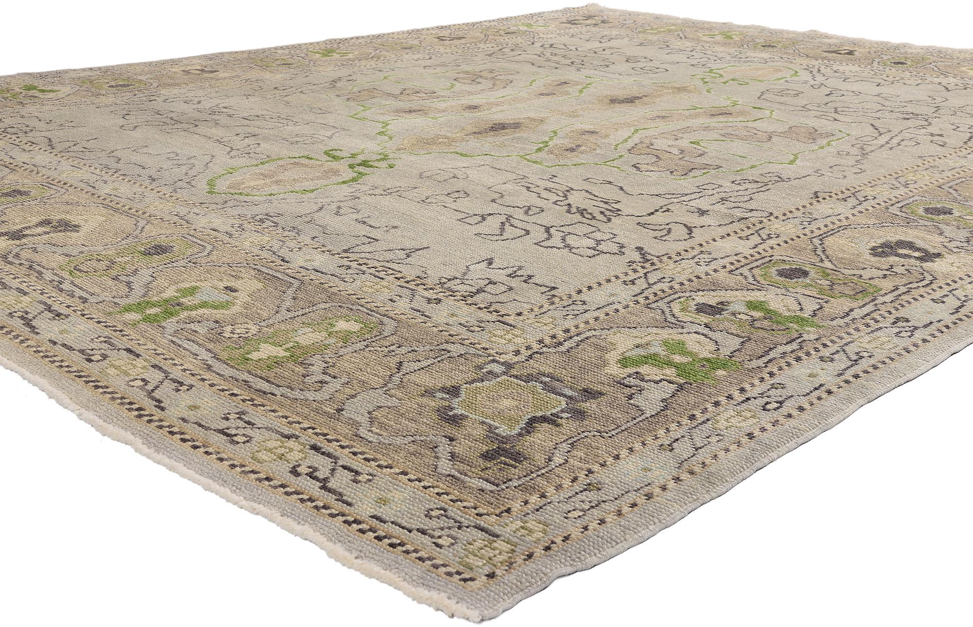 Zeitgenössischer türkischer Oushak-Teppich im modernen Stil im Angebot 7