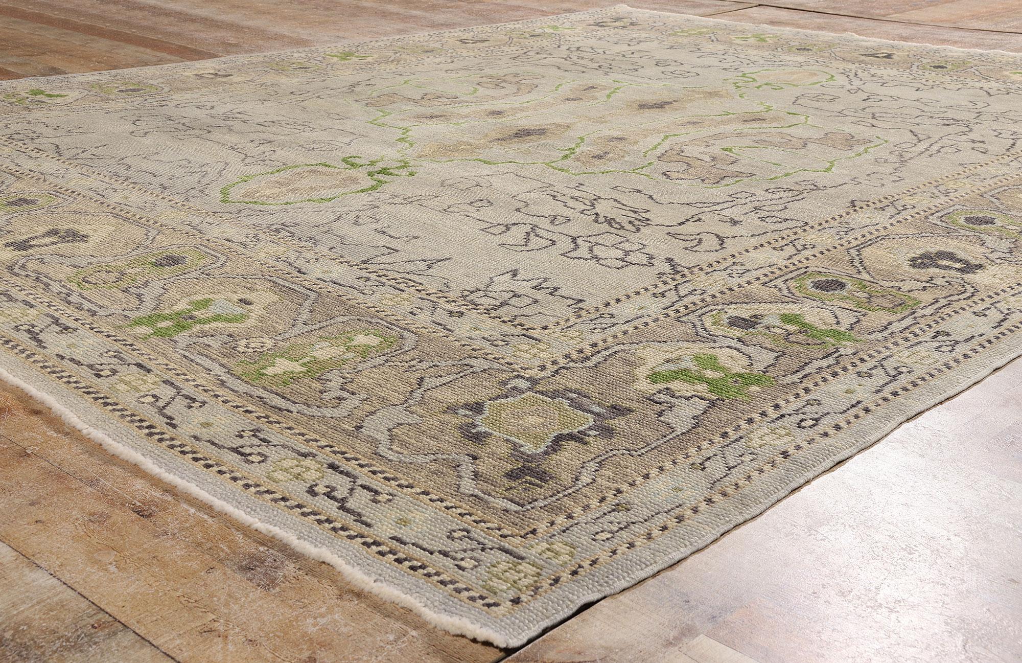 Zeitgenössischer türkischer Oushak-Teppich im modernen Stil im Angebot 8