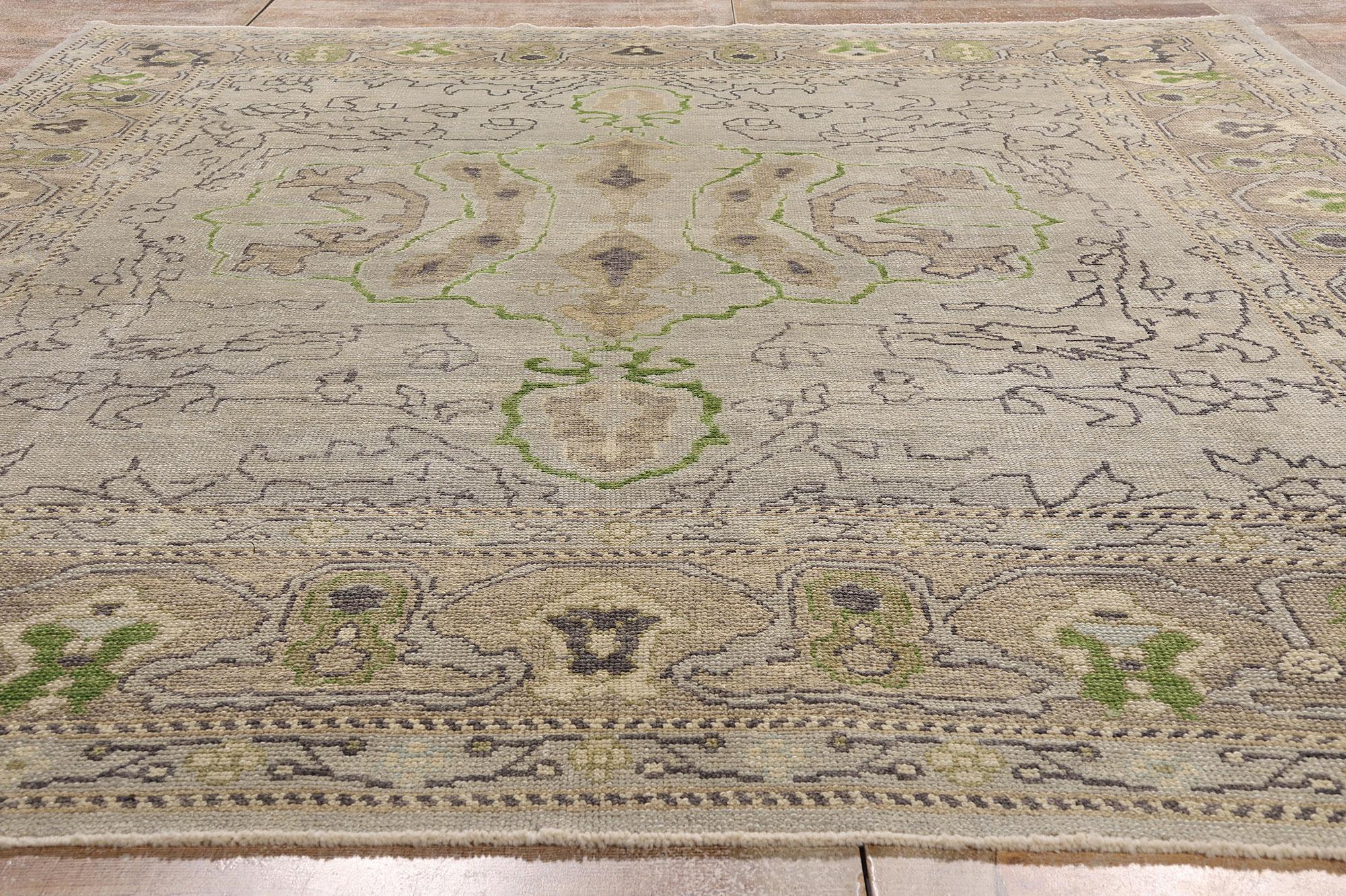 Zeitgenössischer türkischer Oushak-Teppich im modernen Stil im Angebot 1