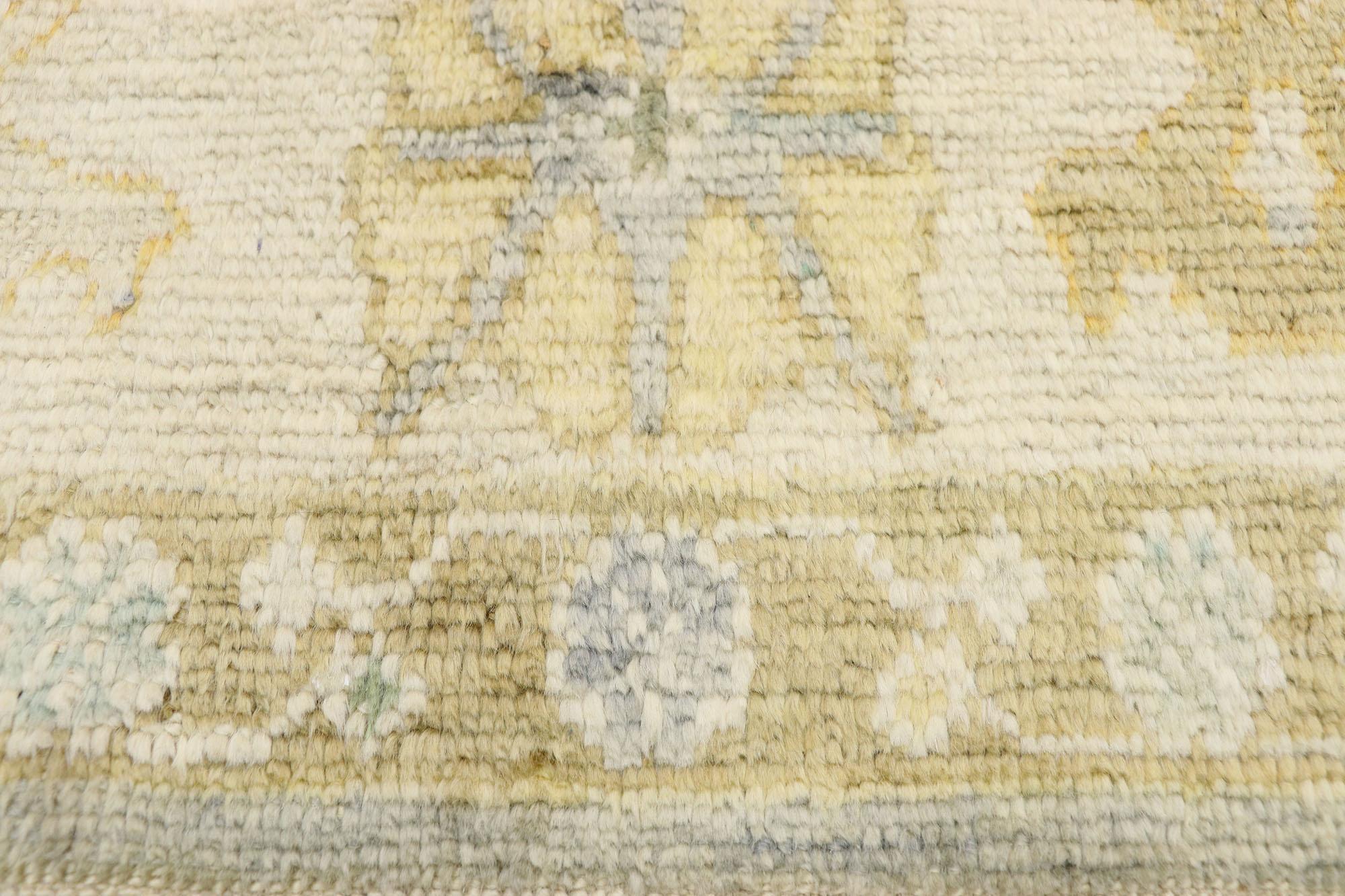 Neue bunte zeitgenössische türkische Oushak-Teppich, 07'10 x 08'00 (Handgeknüpft) im Angebot