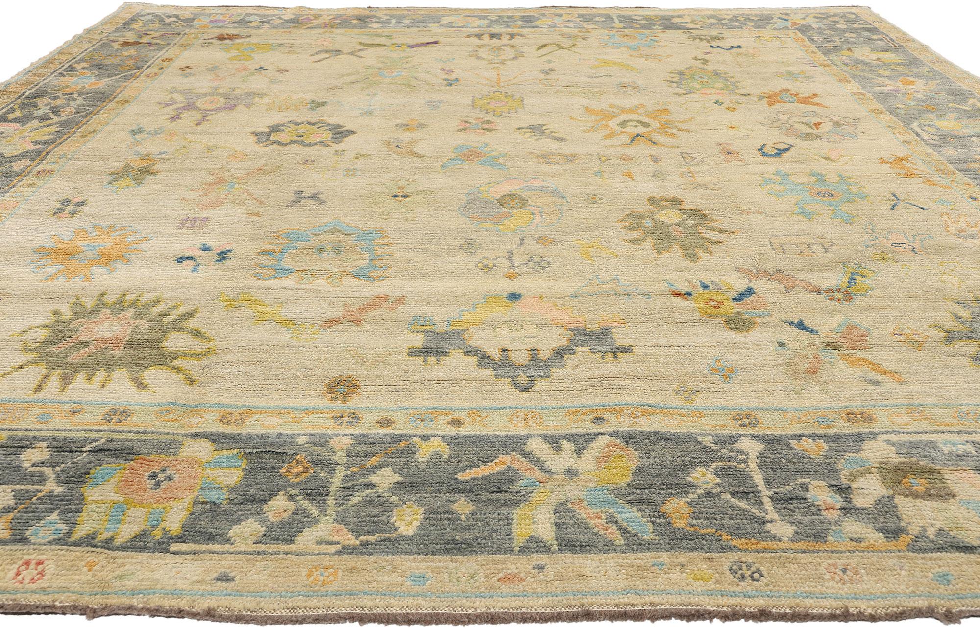 pastel oushak rugs
