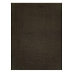 Contemporary Turkish Room Size Carpet in a Dark Brown to Black Minimalist Design
