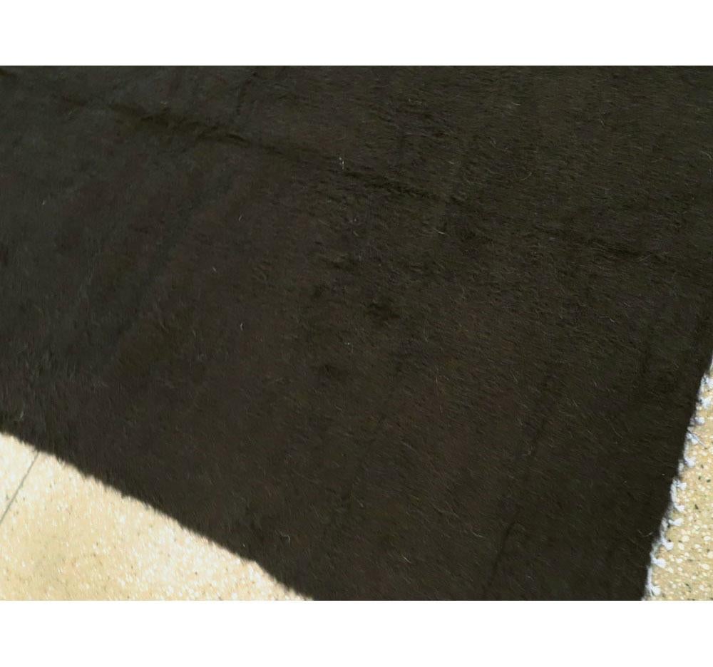 Contemporary Turkish Room Size Carpet in a Dark Brown to Black Minimalist Design For Sale 2