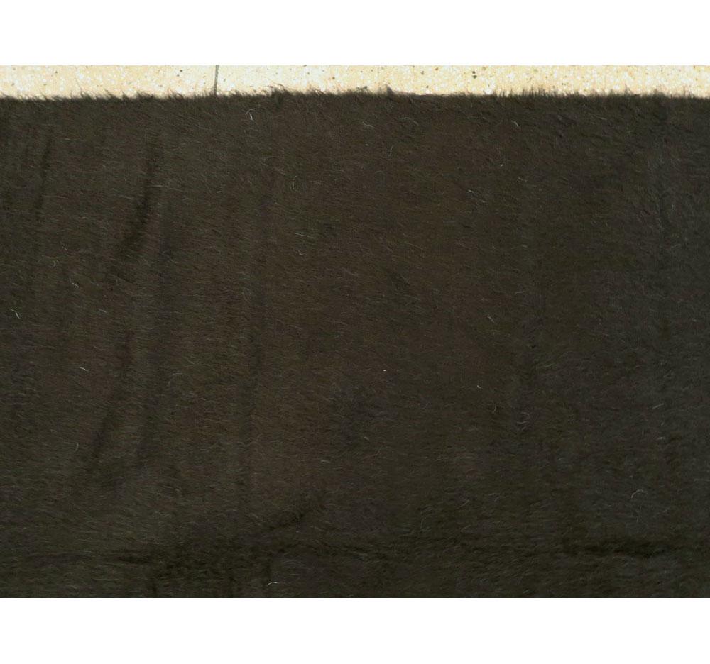 Contemporary Turkish Room Size Carpet in a Dark Brown to Black Minimalist Design For Sale 3