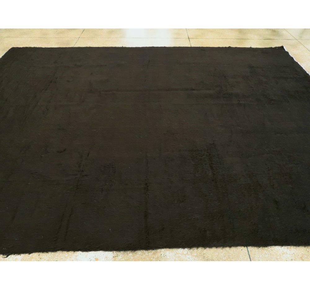 Contemporary Turkish Room Size Carpet in a Dark Brown to Black Minimalist Design For Sale 4