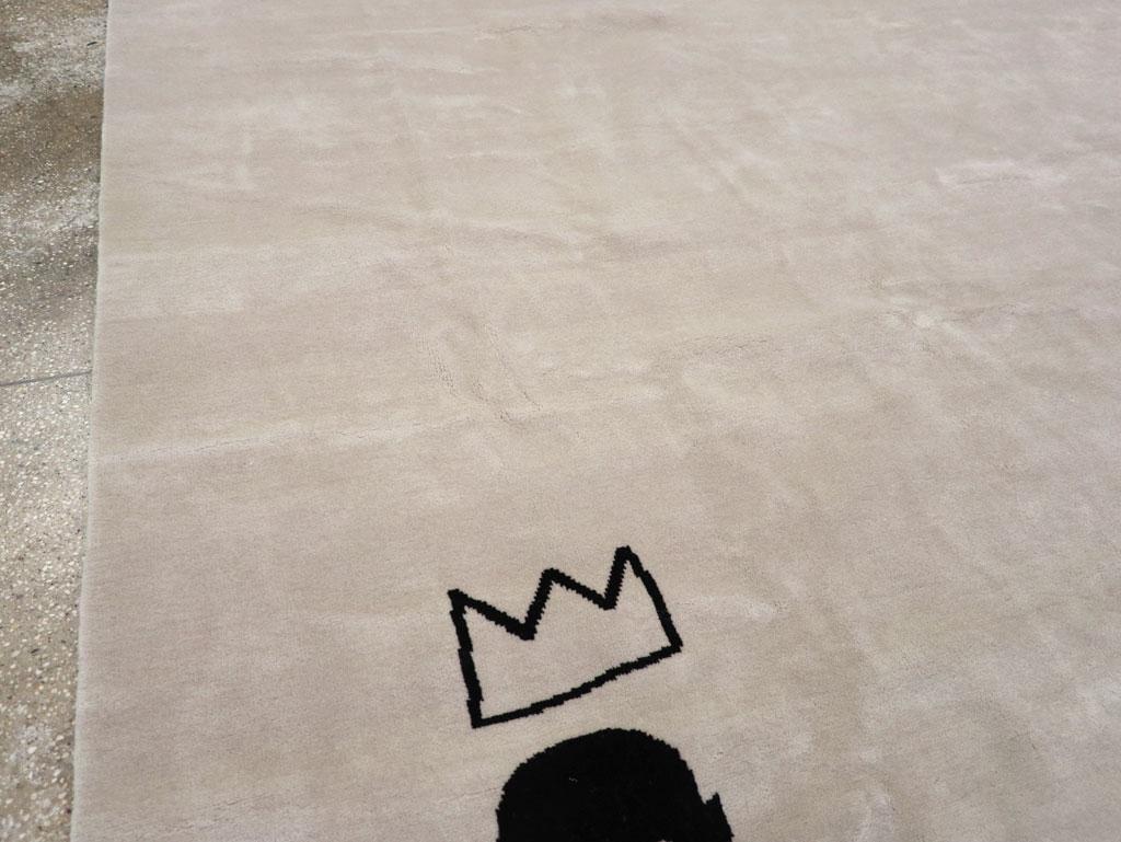 Modern Contemporary Turkish Room Size Carpet in the style of Jean-Michel Basquiat For Sale