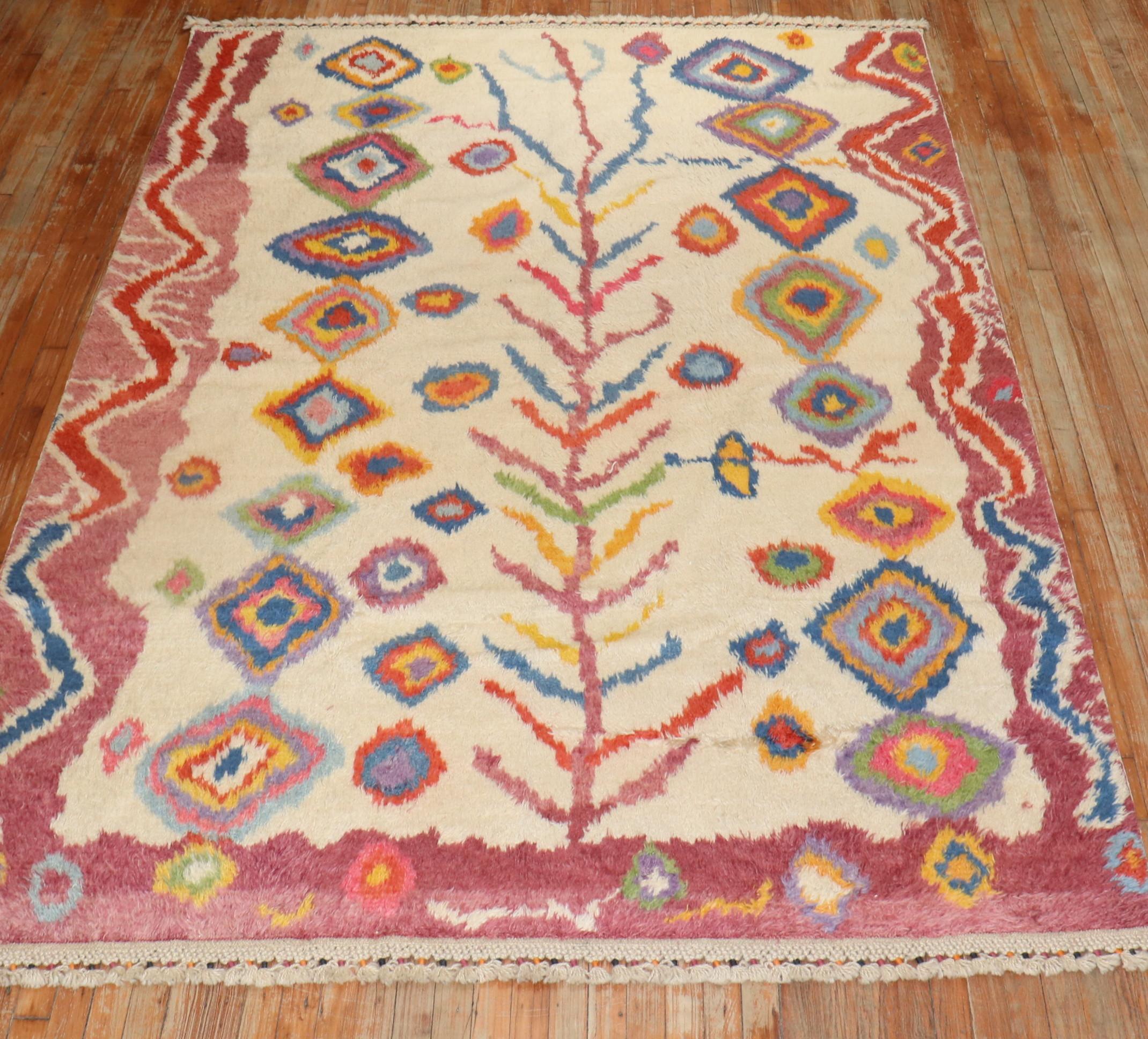 Hand-Knotted Contemporary Turkish Tulu Rug For Sale