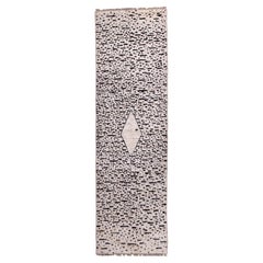 Contemporary Turkish Tulu Runner with Diamond Motif