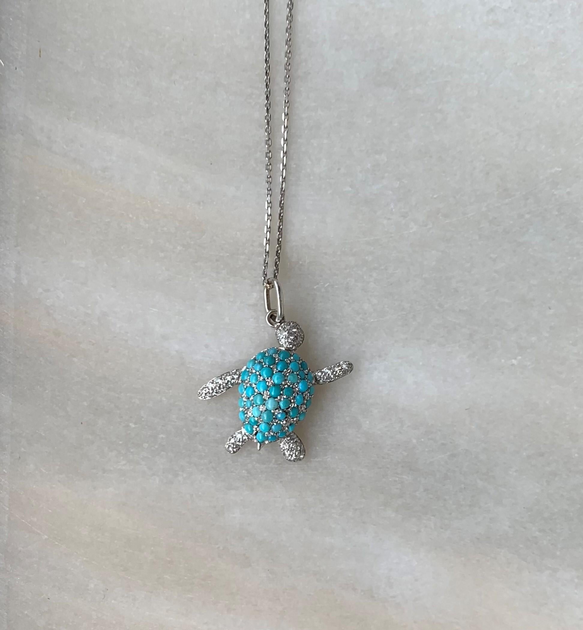 turquoise turtle necklace