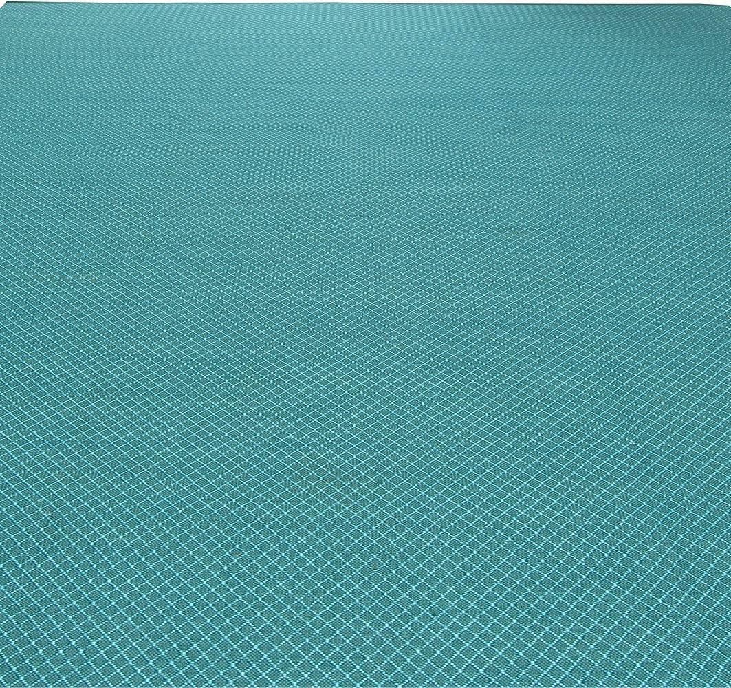 Contemporary Turquoise Geometric Flat-Weave Viscose Rug by Doris Leslie Blau Moderno en venta