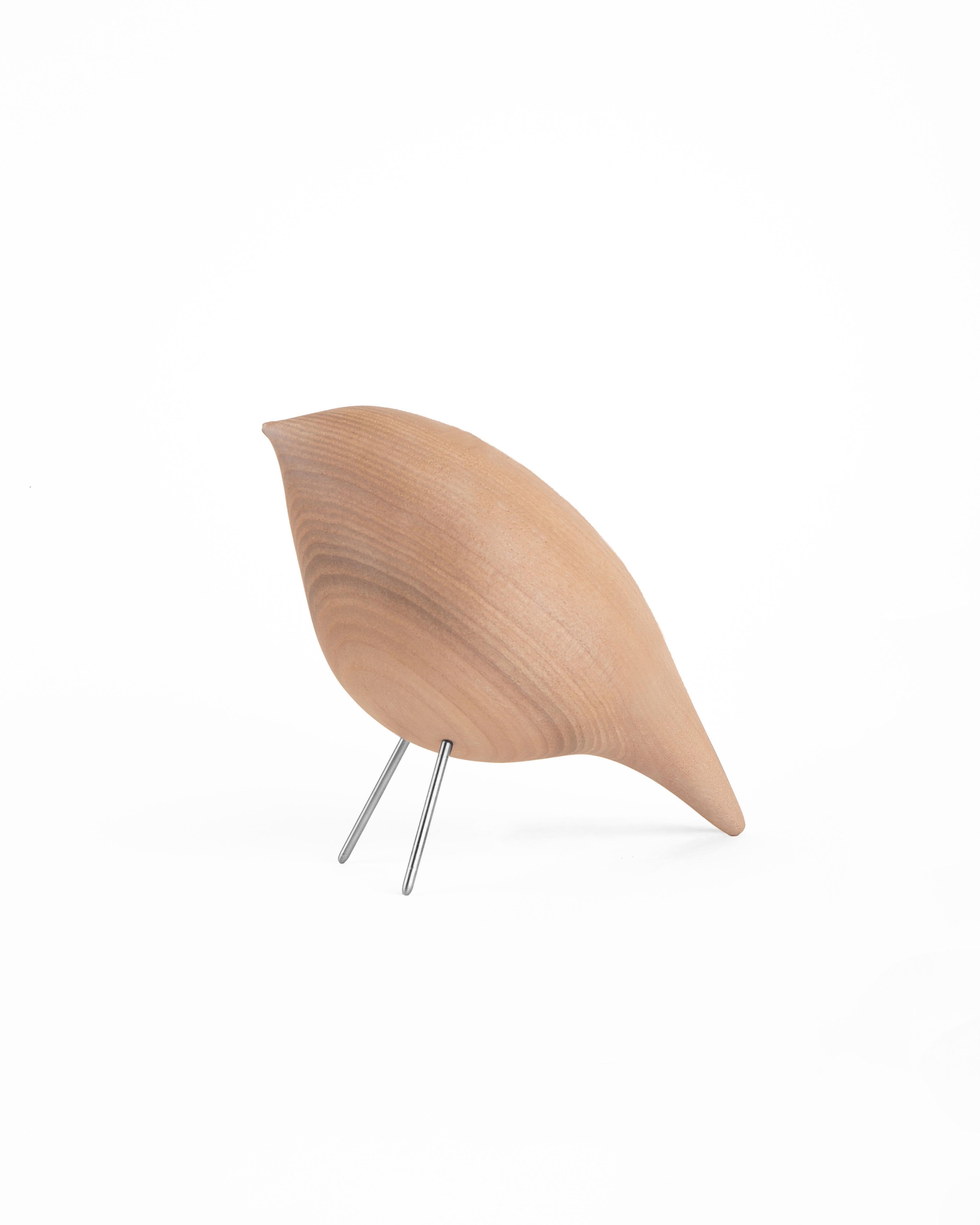 Contemporary 'Tweety Decorative Bird CS1' by Noom, Natural Ashwood, In Stock For Sale 8