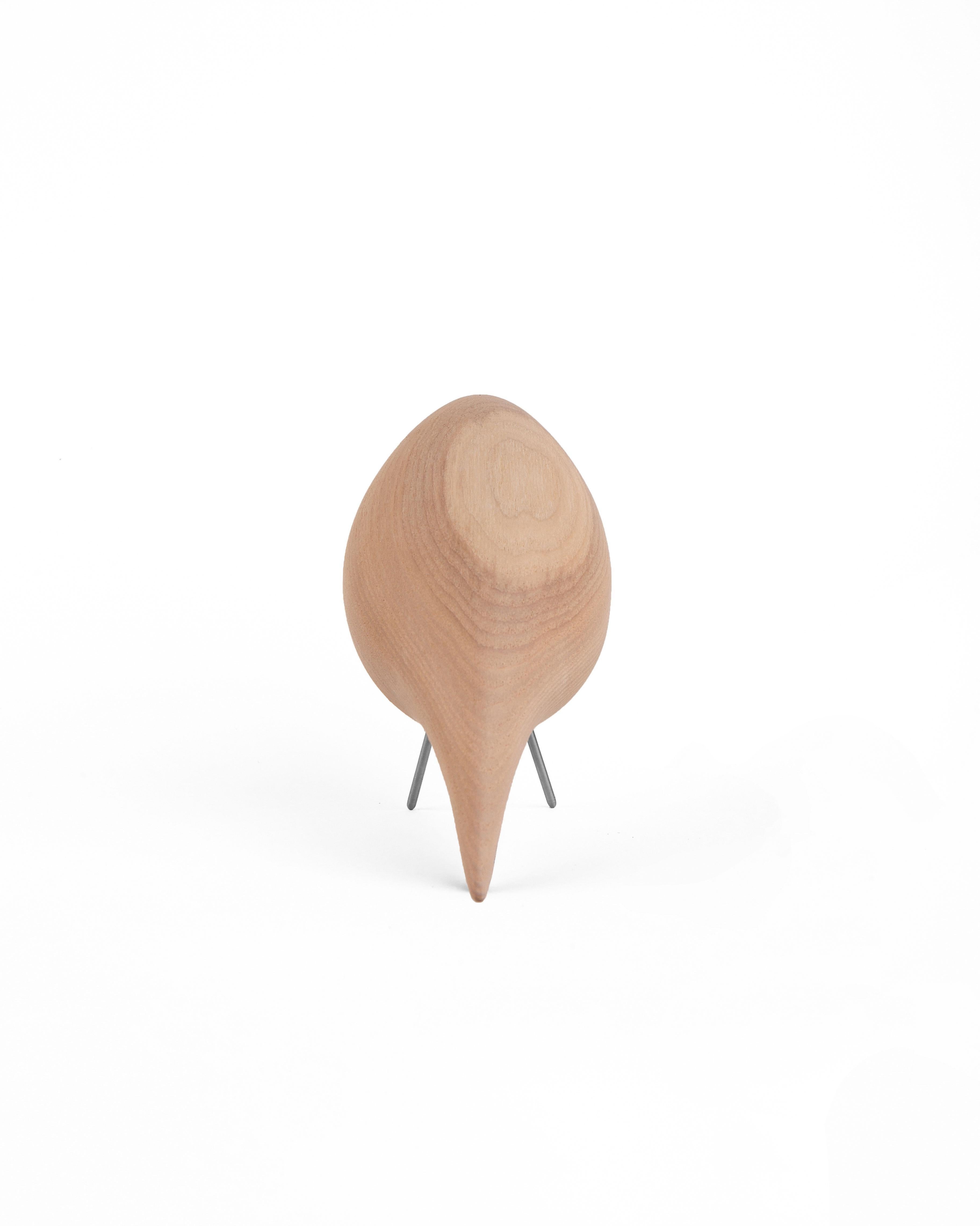 Contemporary 'Tweety Decorative Bird CS1' by Noom, Natural Ashwood, In Stock For Sale 10