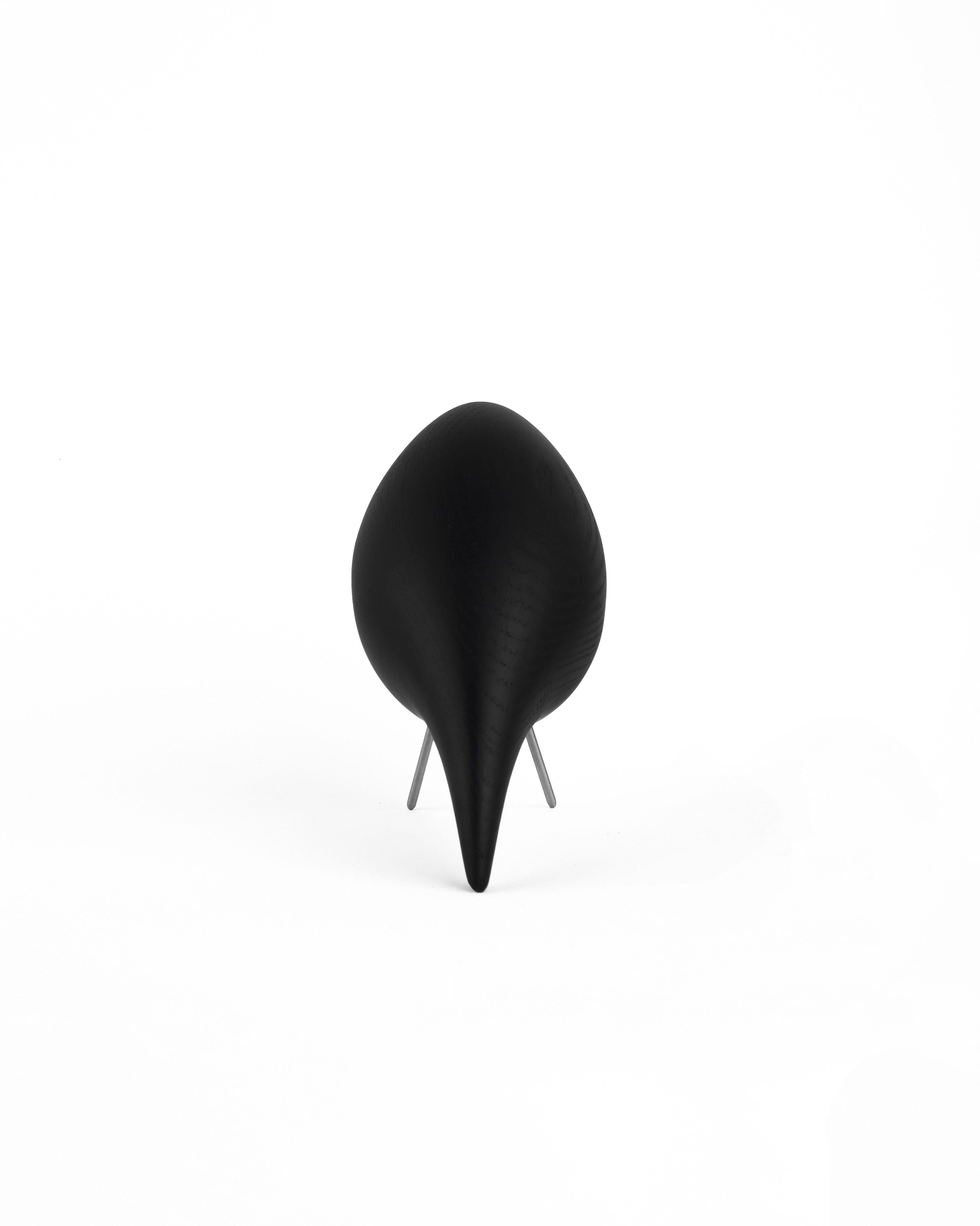 Contemporary 'Tweety Decorative Bird CS3' by Noom, Black Ashwood, In stock For Sale 5