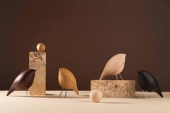Contemporary 'Tweety Decorative Bird CS3' by Noom, Black Ashwood, In stock