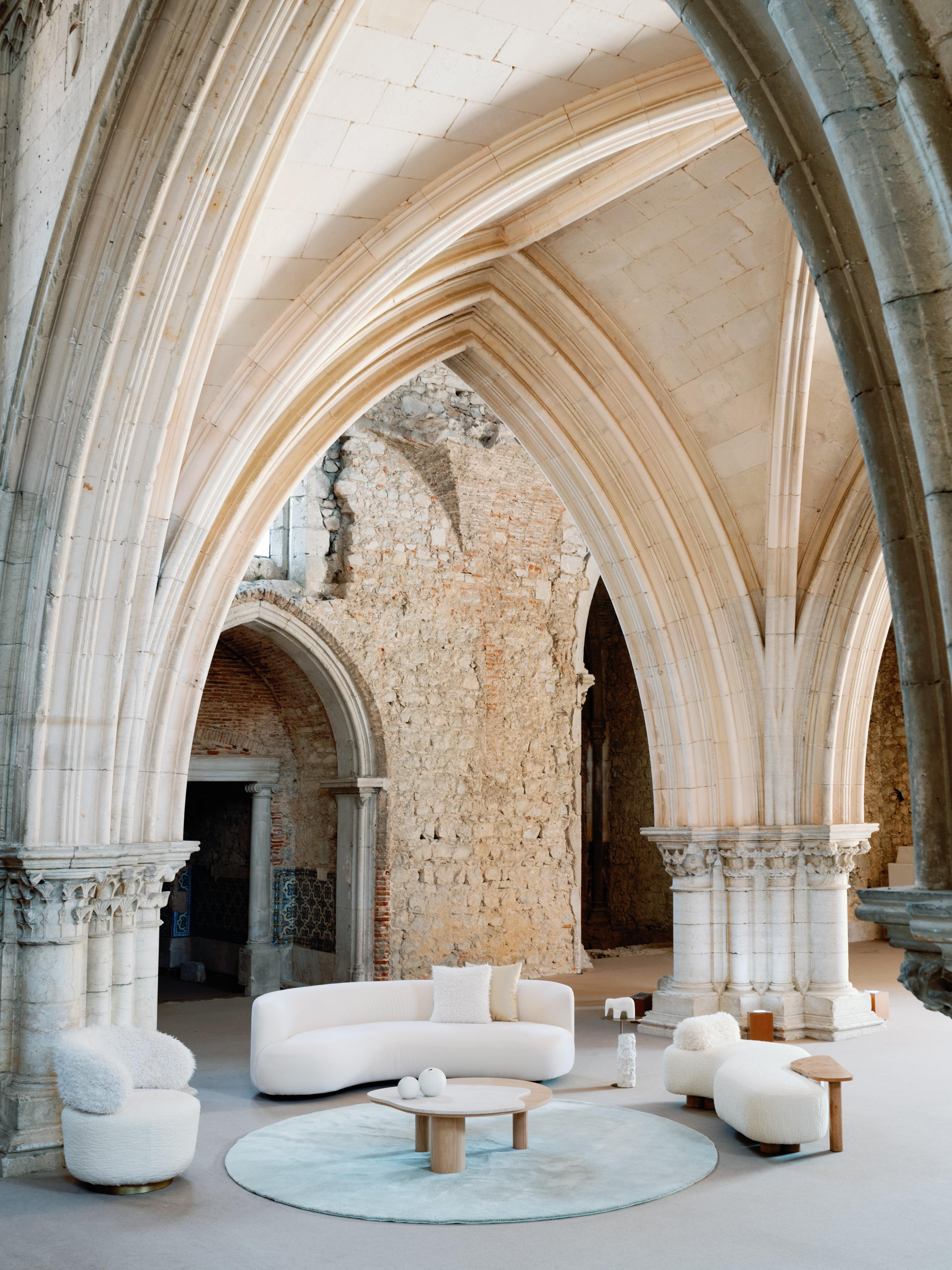 Canapé contemporain à deux places, Jacquard italien, fait main Portugal Greenapple en vente 7