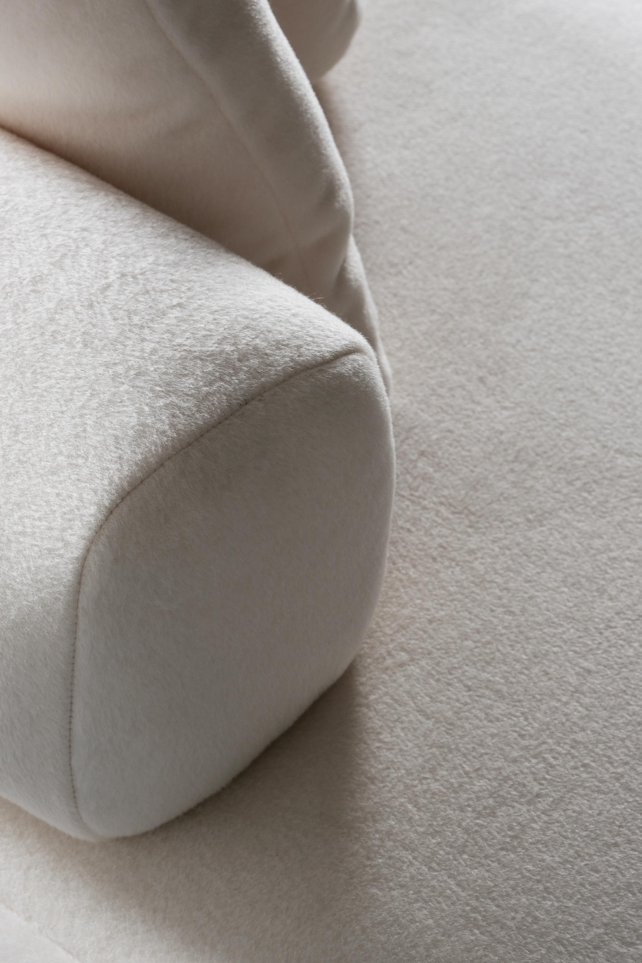 Contemporary, Twins Day Bed, Sofa, Italian Alpaca, Handmade by Greenapple For Sale 8