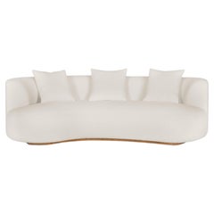 Canapé contemporain Twins Outdoors Curved Sofa, Italian Bouclé, Handmade by Greenapple