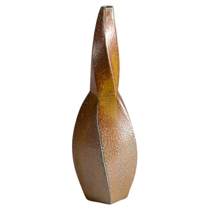 Contemporary Twisting Glazed Ceramic Vase by Aage Birck, Denmark, 2007 For Sale