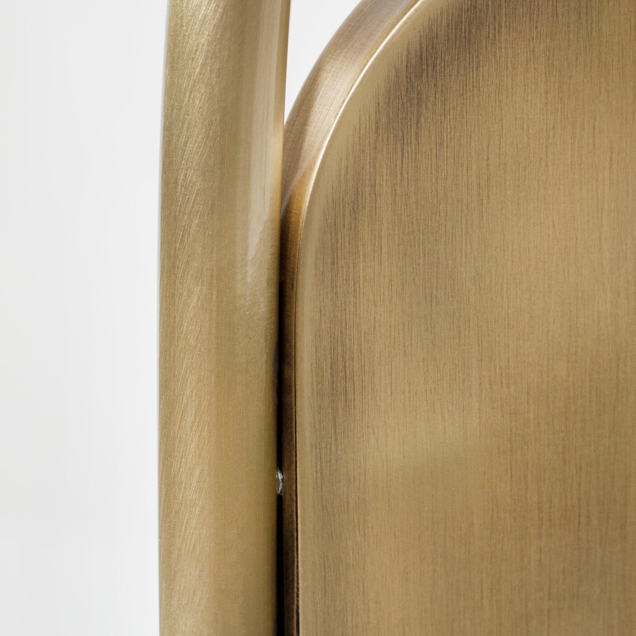 Lampe de table contemporaine à deux branches, en laiton marbré, faite à la main par Greenapple en vente 4