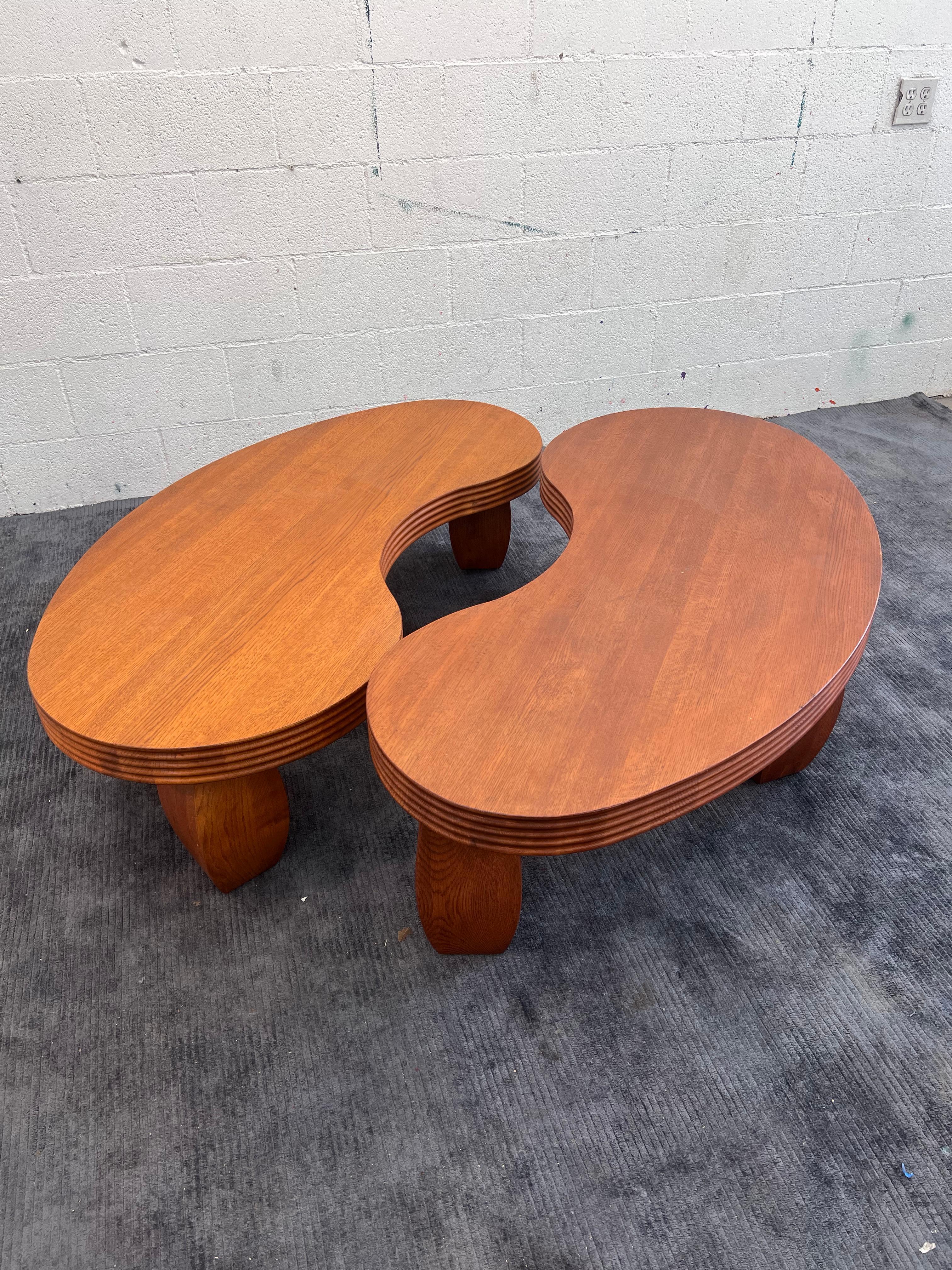 Contemporary two tiered kidney shaped Coffee Table shaped by sixpenny  4