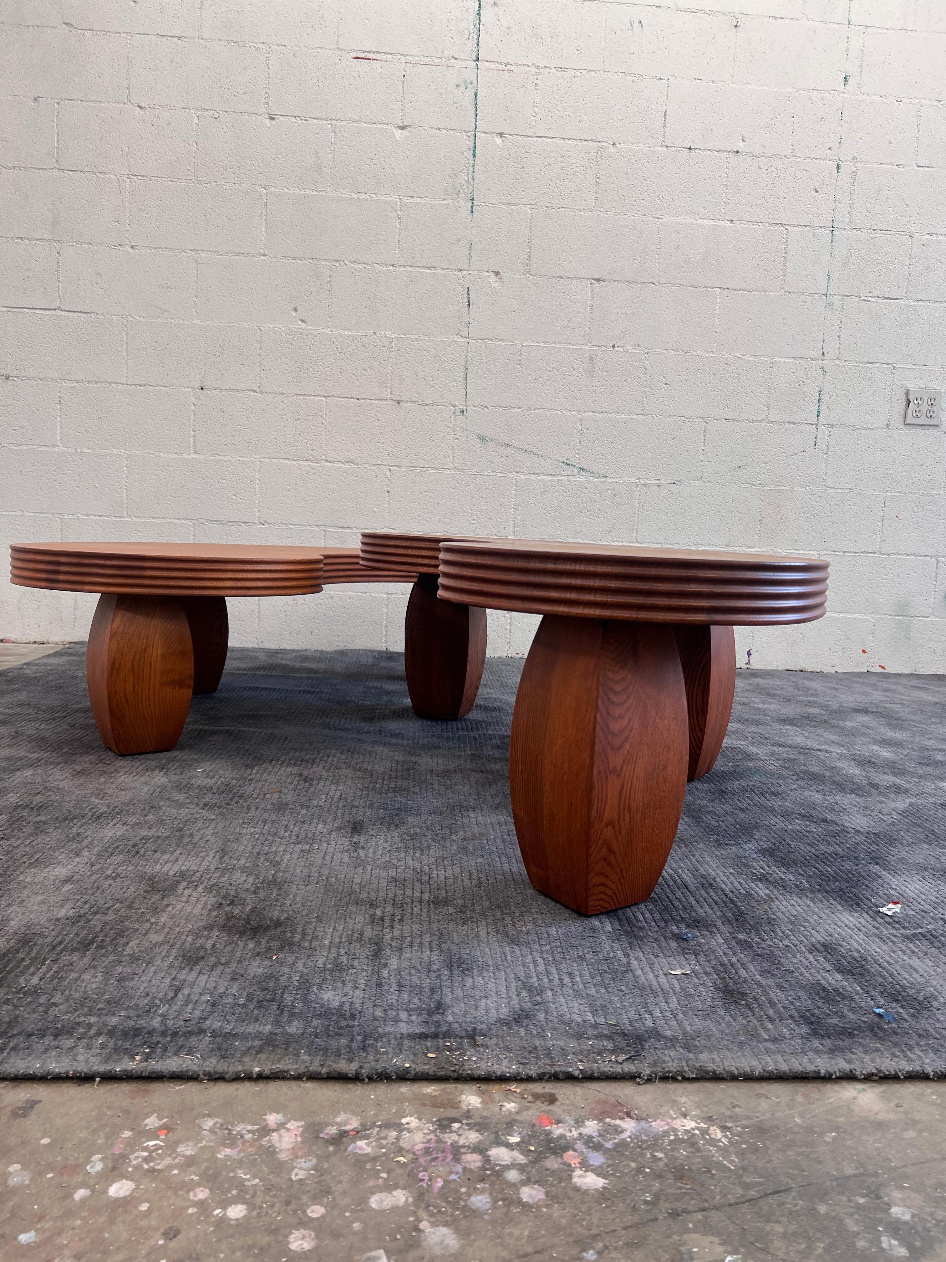 Contemporary two tiered kidney shaped Coffee Table shaped by sixpenny  5