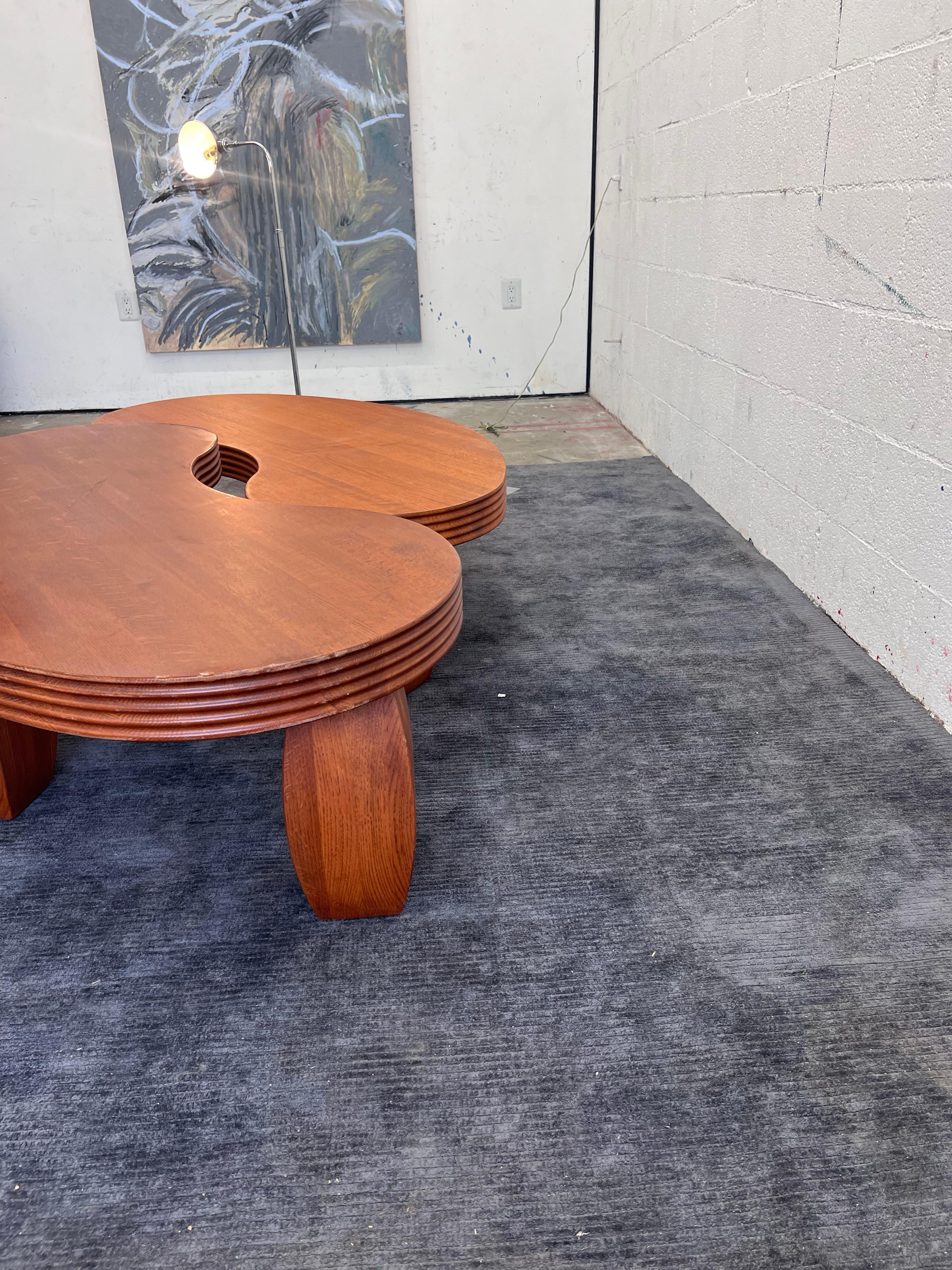 Unknown Contemporary two tiered kidney shaped Coffee Table shaped by sixpenny 