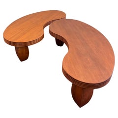 Contemporary two tiered kidney shaped Coffee Table shaped by sixpenny 