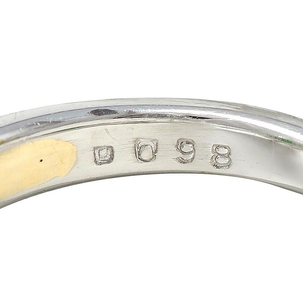 Contemporary Type A Jadeite Jade Fei Cui Diamond Platinum Halo Ring GIA For Sale 6