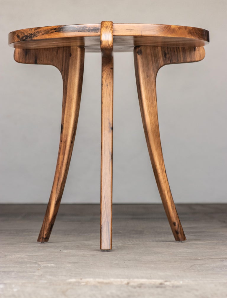 Contemporary Uccello Wood Sabre-Leg Side Table from Costantini For Sale 2